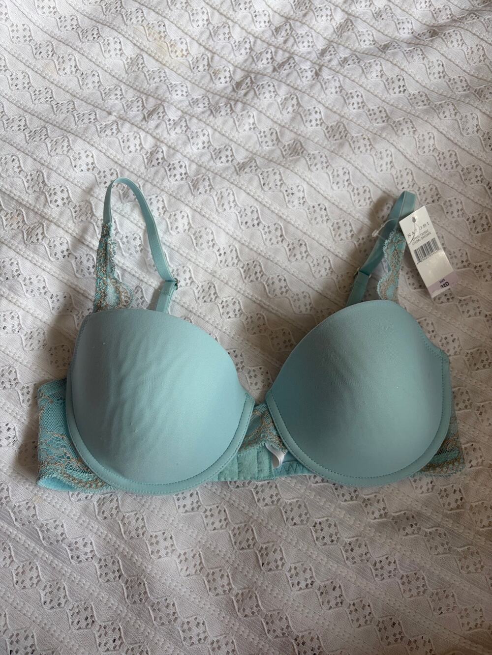 Natori Bliss Perfection Contour Underwire Bra 32D Sky Cafe NWT Style 732002
